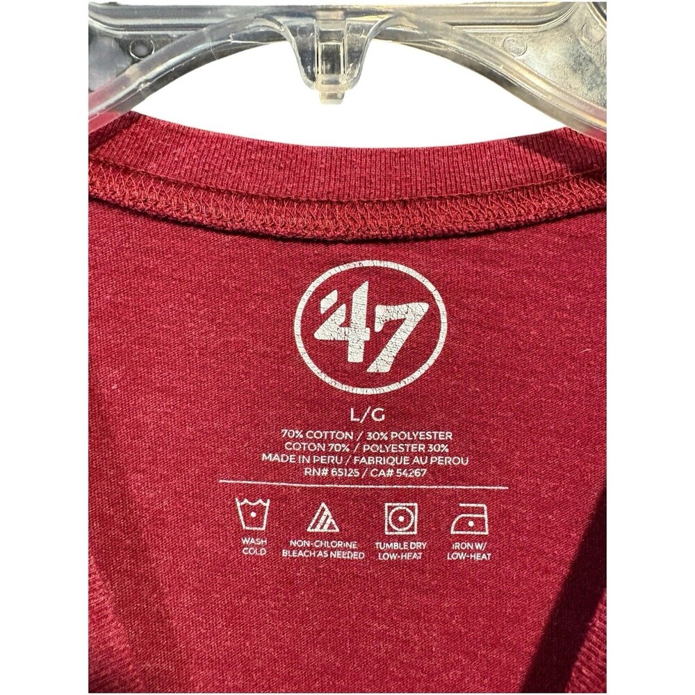47’ Retro Alabama Crimson Tide Football logo T-shirt Size Large - Picture 2 of 2